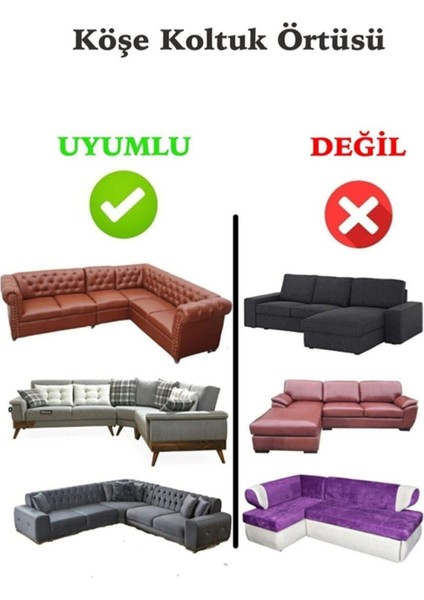 Bürümcük Kumaşlı Pamuklu Köşe Koltuk Örtüsü (Bordo)