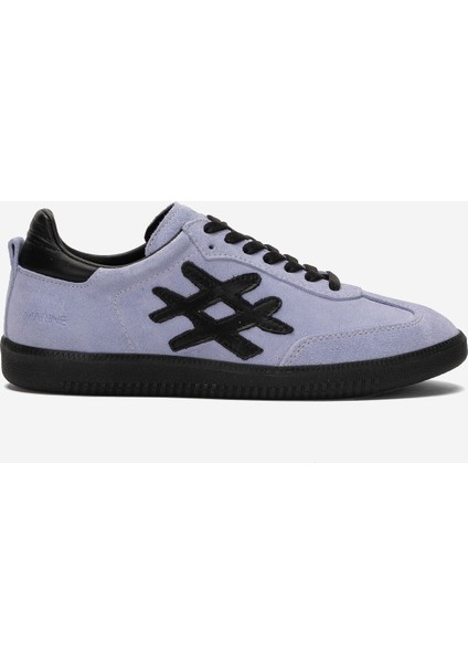 Marine Kadın Günlük Bağcıklı Spor Ayakkabı Gerçek Deri Lila