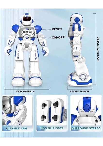 Rc Akıllı Programlanabilir Robot Blue