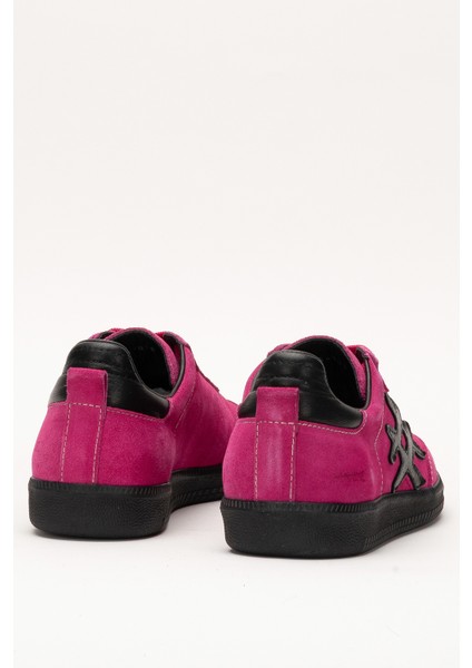 Marine Kadın Günlük Bağcıklı Spor Ayakkabı Gerçek Deri Fuşya modelleri