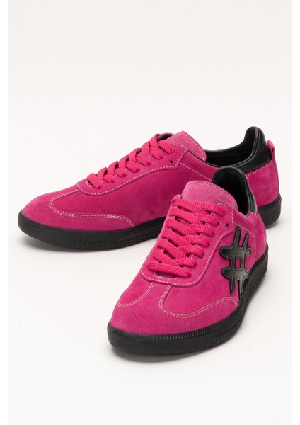 Marine Kadın Günlük Bağcıklı Spor Ayakkabı Gerçek Deri Fuşya fırsatları