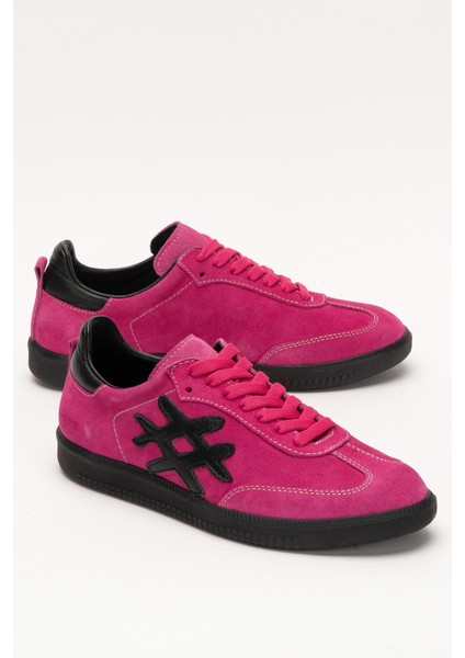 Marine Kadın Günlük Bağcıklı Spor Ayakkabı Gerçek Deri Fuşya indirimleri