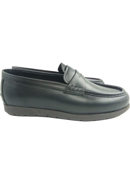 10425LZT153 Erkek Günlük Loafer Siyah Anilin