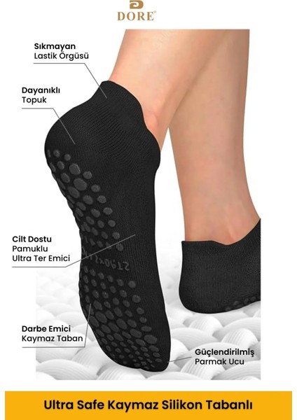 Orijinal Unisex Konfor Modeli 2 Çift Beyaz Kaymaz Taban Pilates Yoga Için Kaydırmaz Patik Çorap modelleri