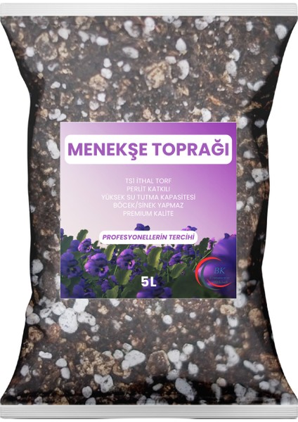 Menekşe Toprağı 5 Lt - Böcek Yapmayan, Torf & Perlit Karışımı, Premium Kalite