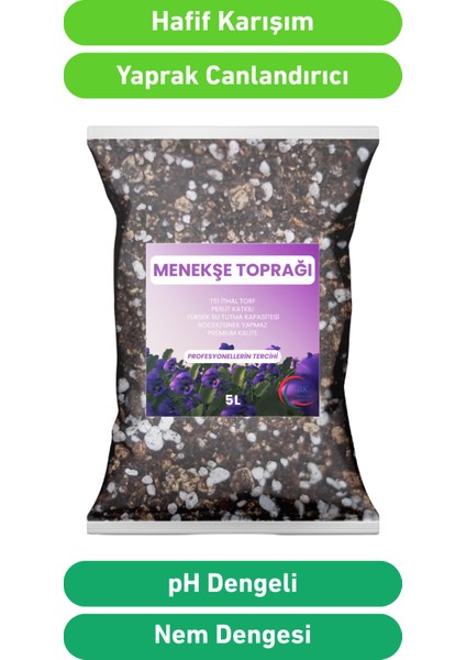 Menekşe Toprağı 5 Lt - Böcek Yapmayan, Torf & Perlit Karışımı, Premium Kalite