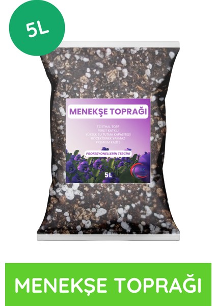Menekşe Toprağı 5 Lt - Böcek Yapmayan, Torf & Perlit Karışımı, Premium Kalite