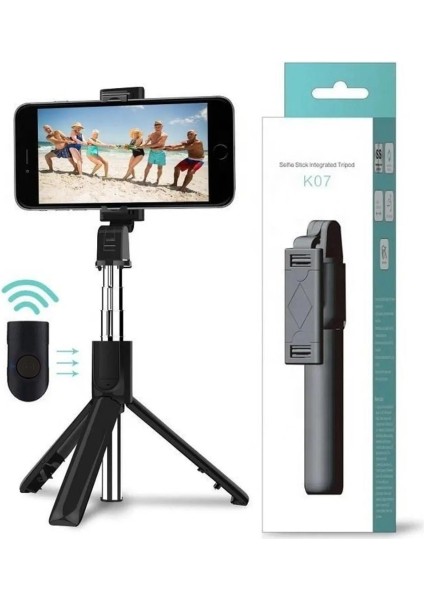 Uzaktan Kumandalı K07 Mini Kablosuz Selfie Çubuğu