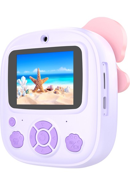 P8 Çocuk Kamerası Çift Lensli Anında Baskı 2,4 Inç IPS Ekran Video Kaydedici, 32GB Kart + Kart Okuyucu ile (Yurt Dışından) modelleri