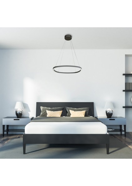 Sarkıt LED Avize Eliptik Kare 60X60 cm