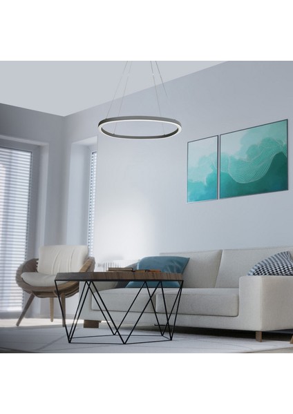 Sarkıt LED Avize Eliptik Kare 60X60 cm
