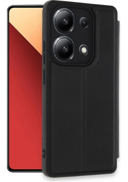 Xiaomi Redmi Note 13 4g Kılıf Flip Cover - Siyah Bstmy