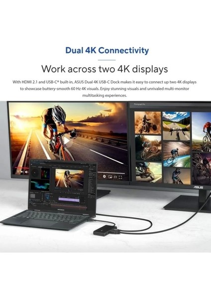 Dual 4K Usb-C 5-In-1 Dock Station DC201 Siyah