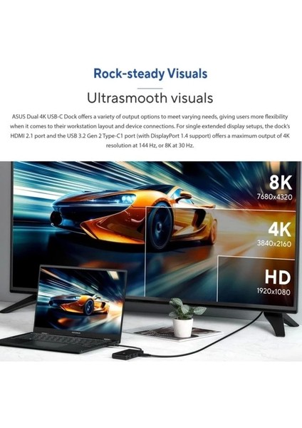 Dual 4K Usb-C 5-In-1 Dock Station DC201 Siyah