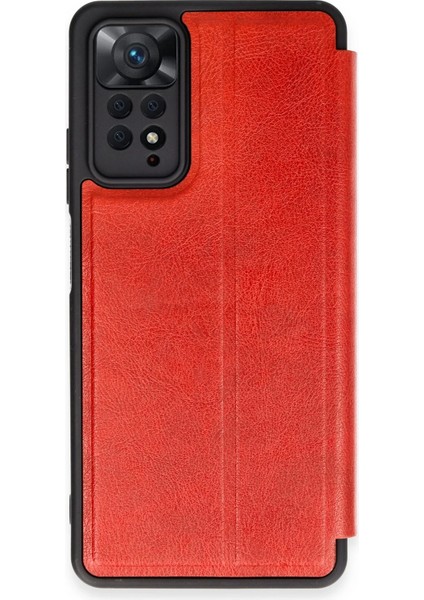 Xiaomi Redmi Note 12 Pro 4g Kılıf Flip Cover - Kırmızı Bstmy
