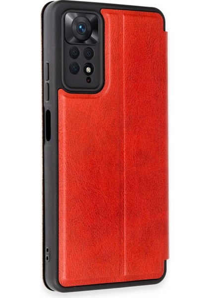 Xiaomi Redmi Note 12 Pro 4g Kılıf Flip Cover - Kırmızı Bstmy