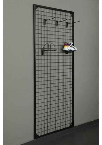 Sık Telli Tel Raf - Tel Pano Stand, Duvar Askılığı - 60x150 cm