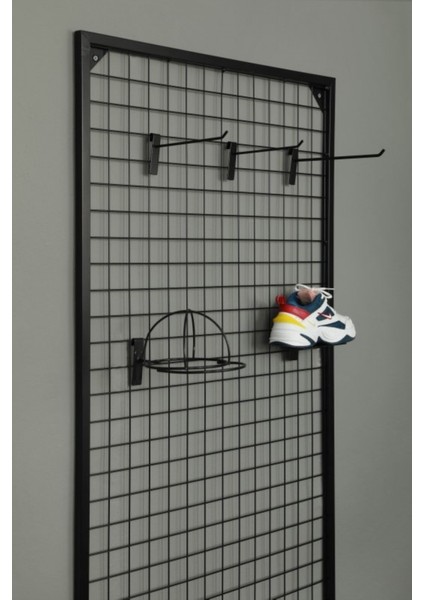 Sık Telli Tel Raf - Tel Pano Stand, Duvar Askılığı - 60x150 cm