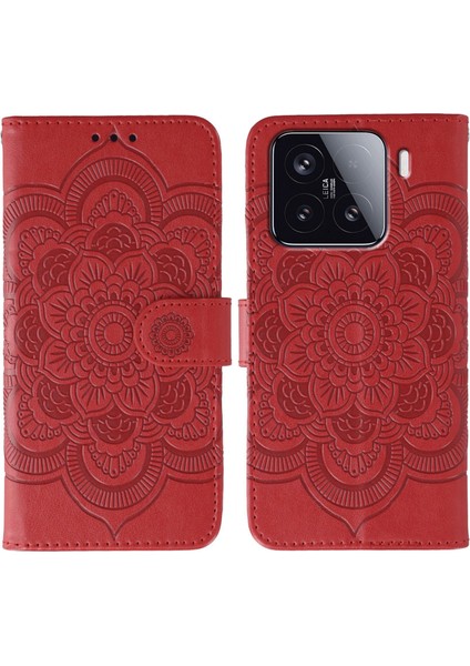 Xiaomi 15 Pu Deri Cüzdan Telefon Kılıfı (Yurt Dışından)