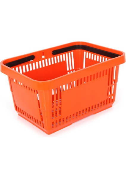 10 Adet 22 Lt Plastik Alışveriş Sepeti - Market El Sepeti - Sarı