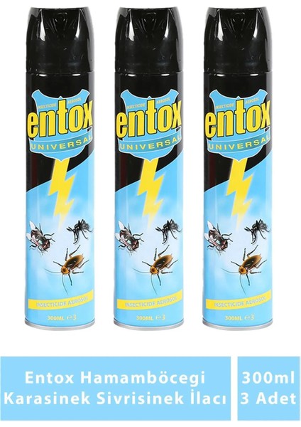 Hamamböcegi, Karasinek, Sivrisinek Ilacı - 300 ml (3 Adet)