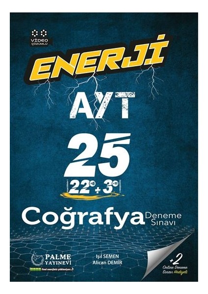 AYT 25' li Coğrafya Enerji Deneme (Ciltli)