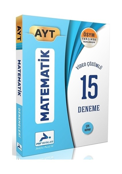AYT Matematik Video Çözümlü 15 Deneme