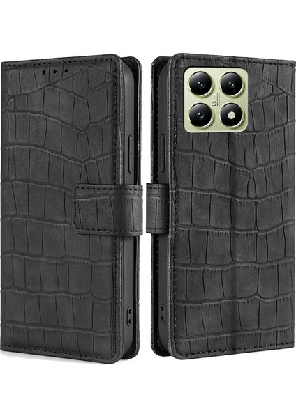 Xiaomi 14T Timsah Doku Pu Deri Telefon Kılıfı (Yurt Dışından)