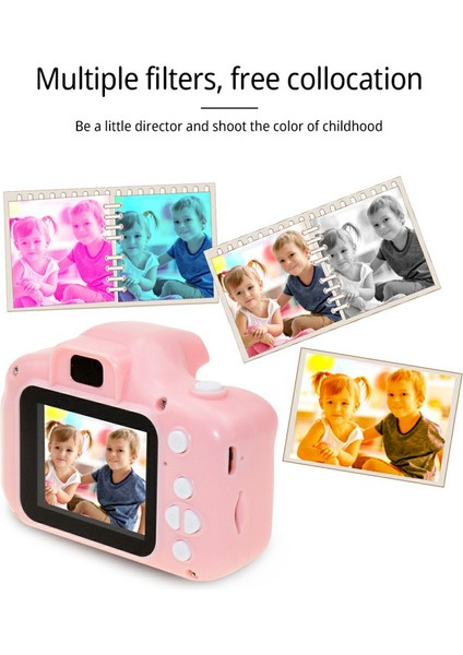 X2 1080P Hd Çift Lens Çocuk Kamera Çocuk Video Kaydedici, 32G Tf Kart + Kart Okuyucu-Pembe (Yurt Dışından) modelleri