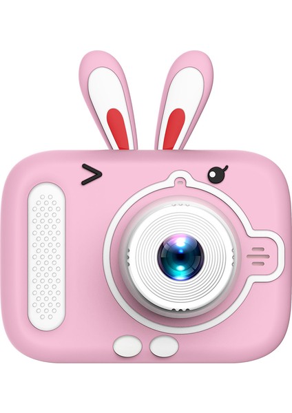 X12 Mini Kamera Oyuncak Hd Çift Lensli Video Kaydedici Çocuklar Için Hediye (32G Hafıza Kartı + Kart Okuyucu Ile) - Pembe Tavşan (Yurt Dışından)