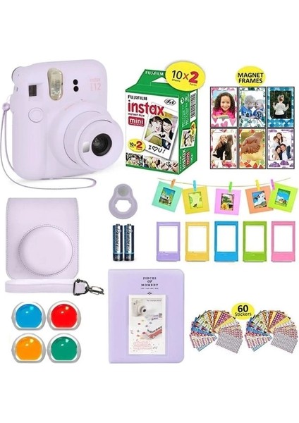 Instax Mini 12 Kamera Paketi - Mor Lilac Purple