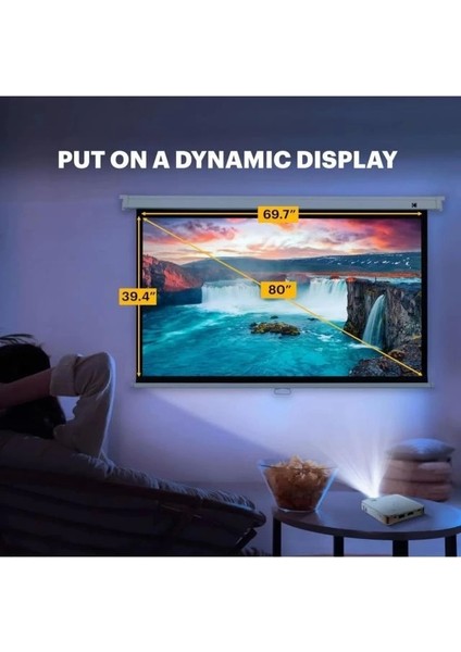 80" Manuel Aşağı Çekilebilir Projektör Perdesi Beyaz Standart fiyatları