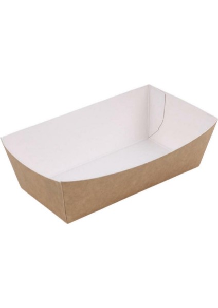 Naturel Kraft Kumpir Kutusu & Konik Tabak Küçük 7X11 cm 100 Adet