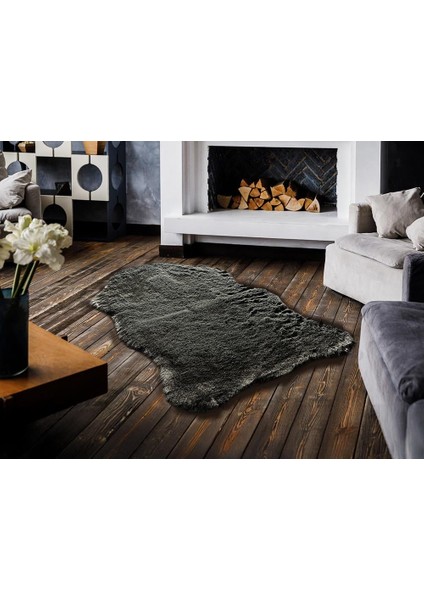 Roby RB001A Siyah Yumuşak Tuşeli Peluş Halı
