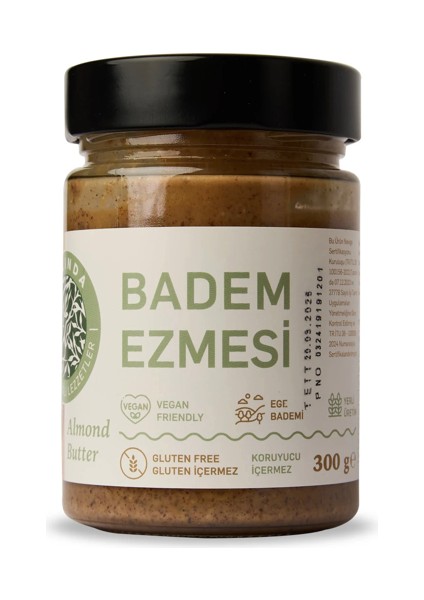 Badem Ezmesi 300 gr Şeker Ilavesiz %100 Badem