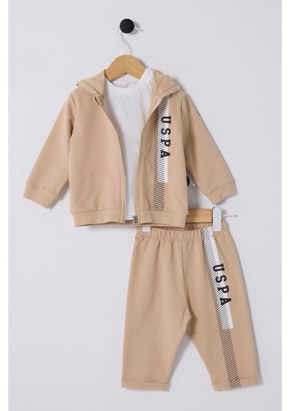 U.s Polo Assn Erkek Bebek 3lü Takım - Bej fiyatları