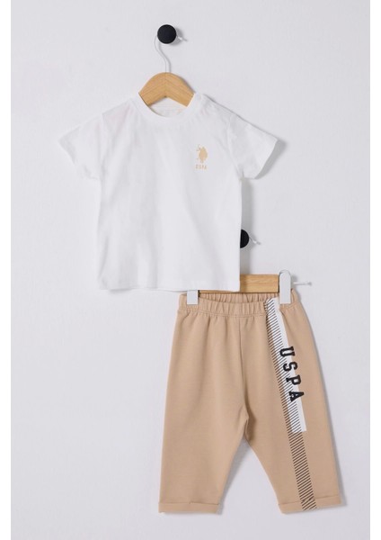 U.s Polo Assn Erkek Bebek 3lü Takım - Bej modelleri