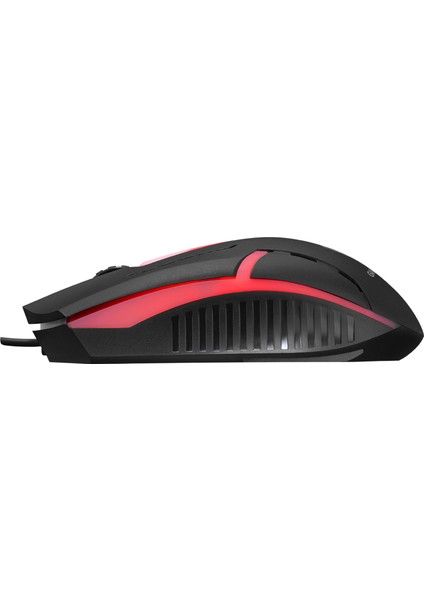 Hyk-46 Gamy Combo Siyah USB Kırmızı Tuşlu Q Gaming Oyuncu Klavye + Mouse Set