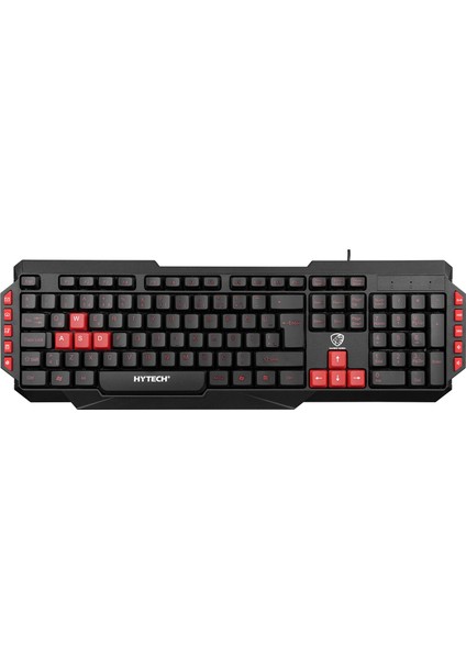 Hyk-46 Gamy Combo Siyah USB Kırmızı Tuşlu Q Gaming Oyuncu Klavye + Mouse Set