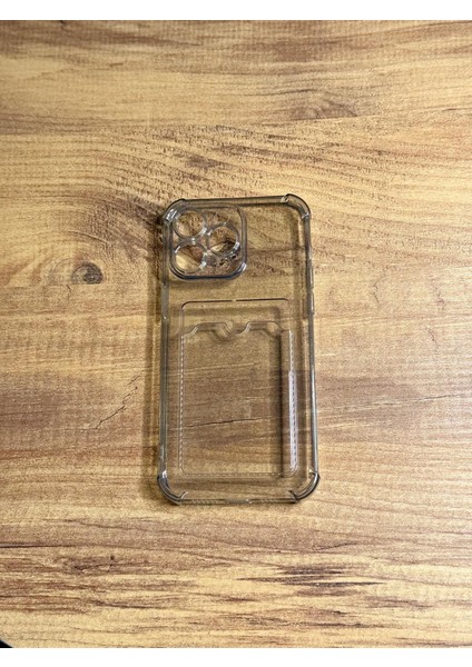 iPhone 16 Uyumlu Kartlıklı Cüzdan Şeffaf Telefon Kılıfı