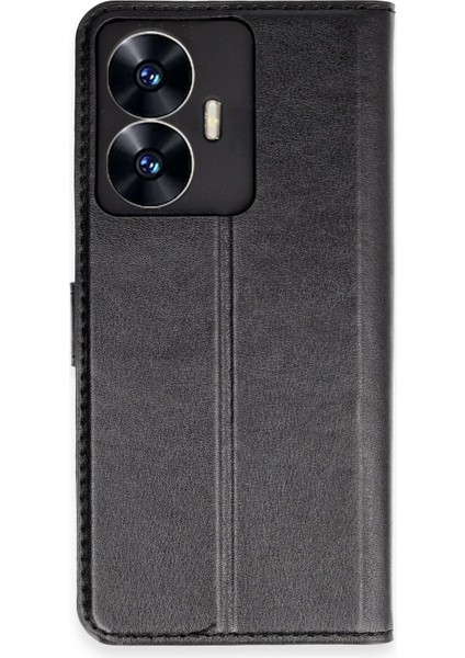 Realme C55 Kılıf Trend S Plus Kapaklı Kılıf - Siyah Bstmy