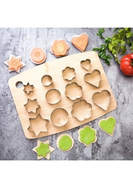 12 Parça Paslanmaz Çelik Kurabiye Kalıbı modelleri