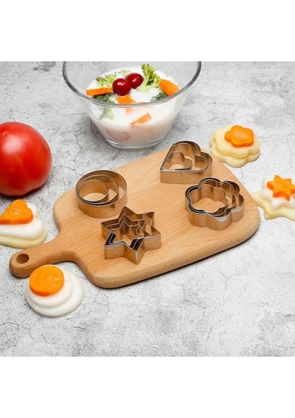 12 Parça Paslanmaz Çelik Kurabiye Kalıbı fırsatları