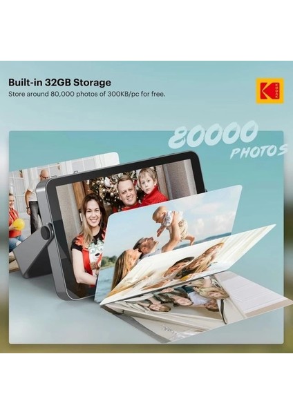 Kablosuz Dijital Fotoğraf Çerçevesi Gri