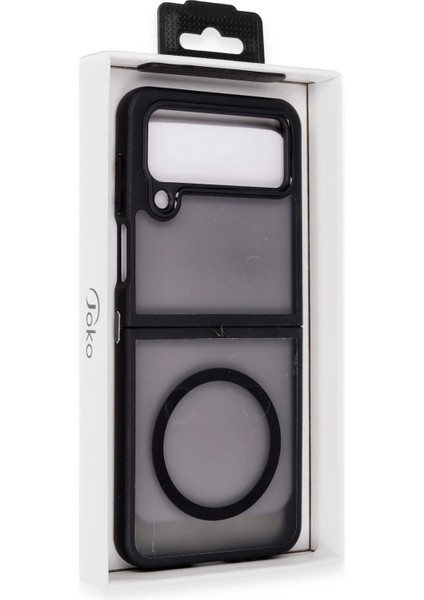 Samsung Galaxy Z Flip 4 Kılıf Blur Fold Magsafe Kapak - Mat Siyah Bstmy