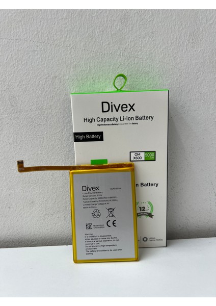Omix X600 Batarya 4900mah devre koruması
