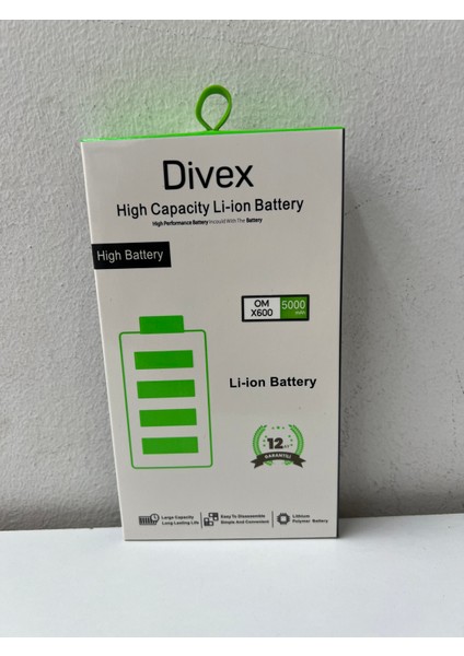 Omix X600 Batarya 4900mah devre koruması