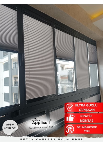 Yapışkanlı Cam Balkon Perdesi