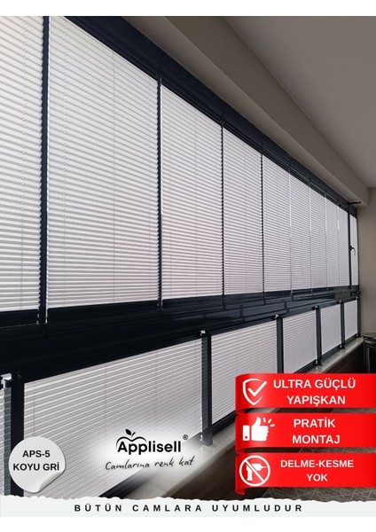 Yapışkanlı Cam Balkon Perdesi