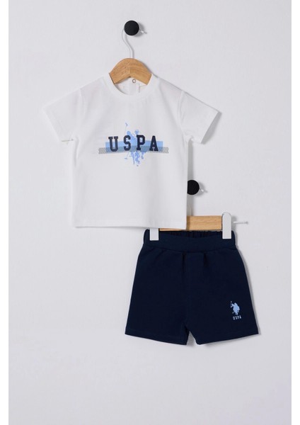 U.s Polo Assn Erkek Bebek 2li Takım - Beyaz/mavi